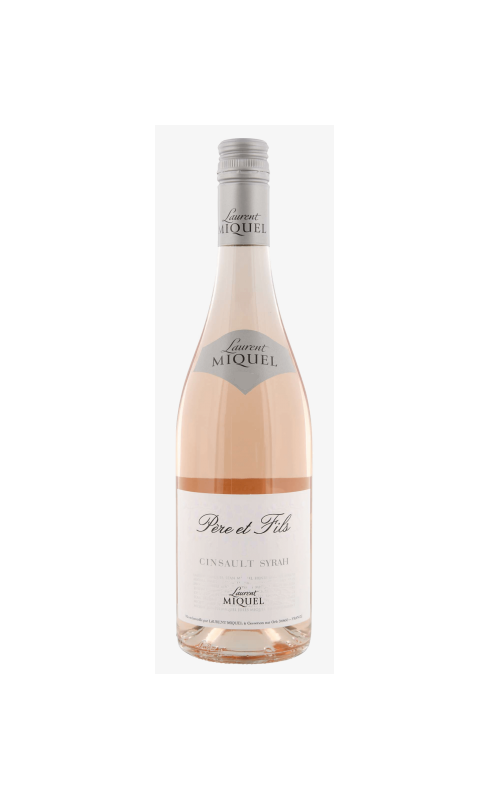 Photographie d'une bouteille de vin rosé Miquel Cinsault Syrah 2022 Pays D Oc Rose 75cl Crd