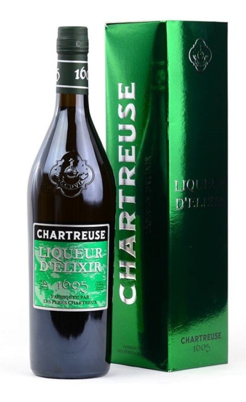 Photographie d'une bouteille de Chartreuse Liqueur D Elixir 1605 70cl Crd