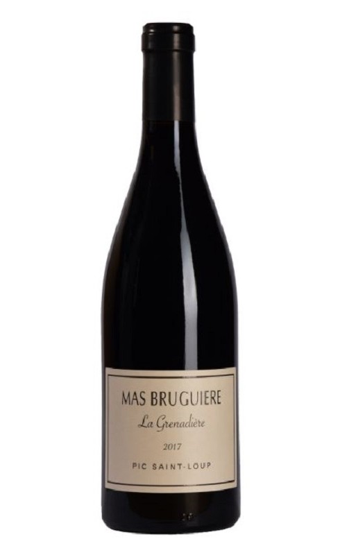 Photographie d'une bouteille de vin rouge Mas Bruguiere Les Grenadieres 2020 Pic Rge Bio 75cl Crd