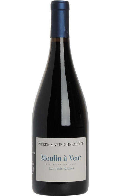 Photographie d'une bouteille de vin rouge Chermette Les Trois Roches 2021 Mav Rge 75cl Crd