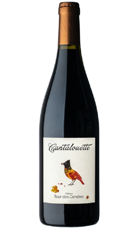 Photographie d'une bouteille de vin rouge Tour Des Gendres Cantalouette 2021 Rge Bio 75 Cl Crd