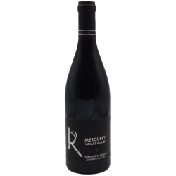 Photographie d'une bouteille de vin rouge Raquillet Mercurey Vieilles Vignes 2022 Rge 75cl Crd