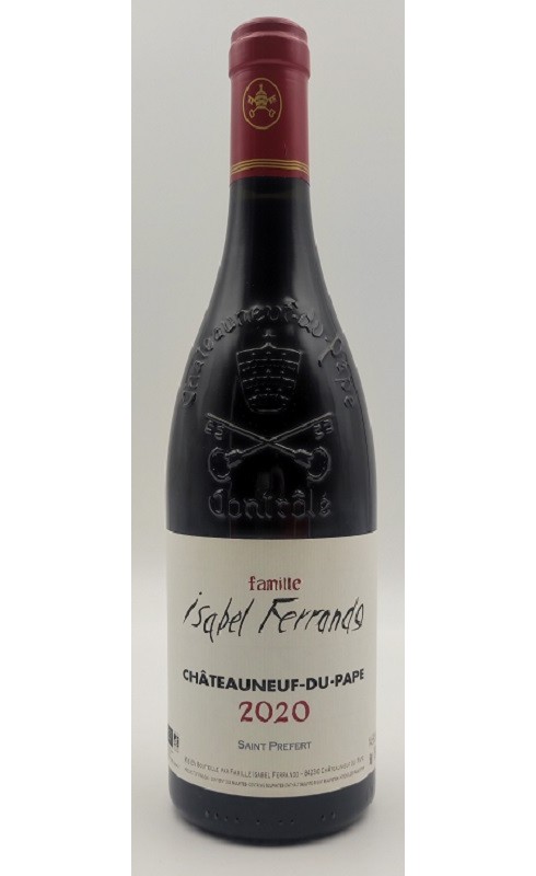 Photographie d'une bouteille de vin rouge St-Prefert Chateauneuf-Du-Pape 2021 Rge Bio 75cl Crd