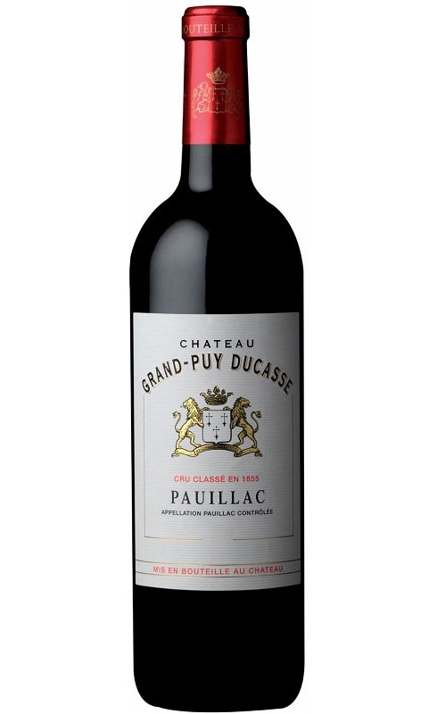 Photographie d'une bouteille de vin rouge Cht Grand-Puy-Ducasse 2020 Pauillac Rge 1 5 L Acq
