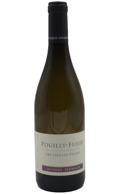 Photographie d'une bouteille de vin blanc Saumaize Vieilles Vignes 2022 Pouilly-Fuisse Blc 75cl Crd