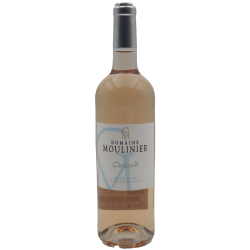 Photographie d'une bouteille de vin rosé Moulinier Cinsault 2023 Pays D Oc Rose Bio 75cl Crd