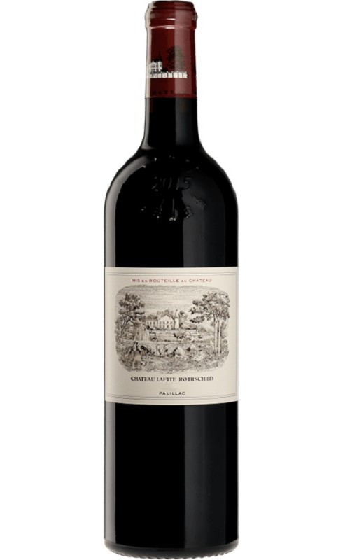 Photographie d'une bouteille de vin rouge Cht Lafite-Rothschild Cb6 2015 Pauillac Rge 75cl Crd