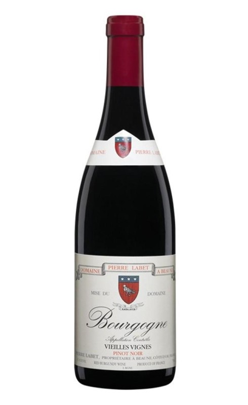 Photographie d'une bouteille de vin rouge Labet Pinot Noir Vv 2021 Bgne Rge 75cl Crd