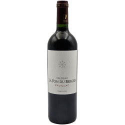 Photographie d'une bouteille de vin rouge La Fon Du Berger 2016 Pauillac Rouge 75 Cl Crd