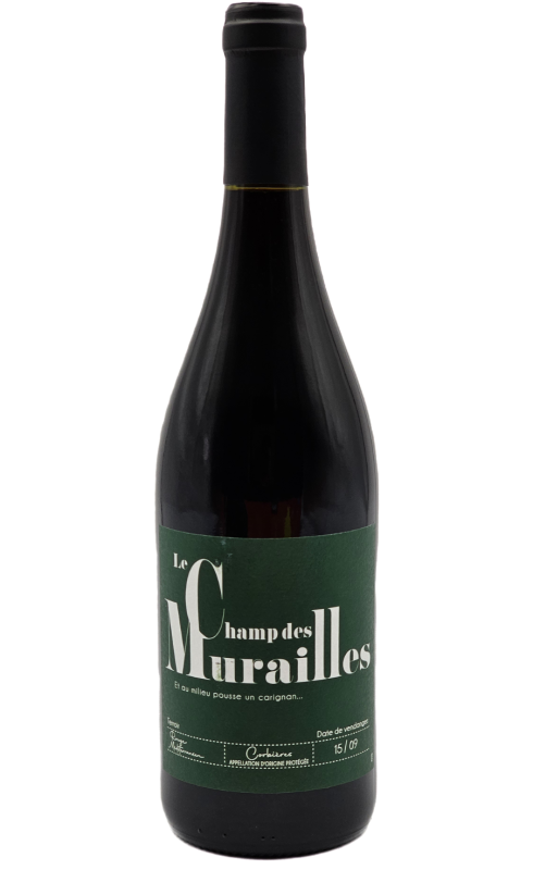 Photographie d'une bouteille de vin rouge Murailles Pousse Un Carignan 2021 Corbieres Rge 75cl Crd Bio