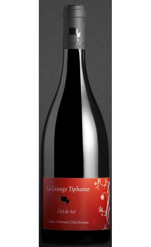 Photographie d'une bouteille de vin rouge La Grange Tiphaine Clef De Sol 2021 Touraine Rge 75cl Biocrd