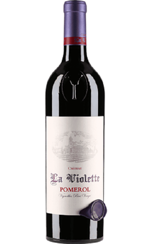 Photographie d'une bouteille de vin rouge Cht La Violette Cb6 2021 Pomerol Rge 75cl Crd