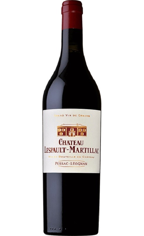 Photographie d'une bouteille de vin rouge Cht Lespault Martillac 2021 Pessac Rge 75 Cl Crd
