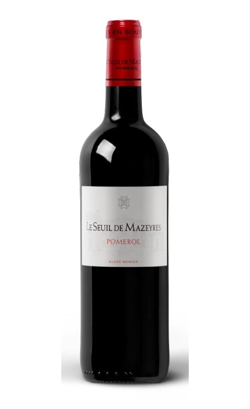 Photographie d'une bouteille de vin rouge Cht Le Seuil De Mazeyres 2020 Pomerol Rge Bio 75cl Crd