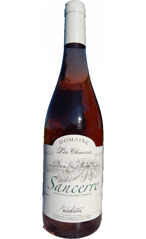 Photographie d'une bouteille de vin rosé Bardin Les Chaumes 2023 Sancerre Rose 75cl Crd