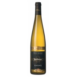 Photographie d'une bouteille de vin blanc Wolfberger Riesling 2022 Blc 75cl Crd