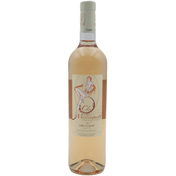 Photographie d'une bouteille de vin rosé Le Noyer Mistinguett Elegance Clc 2022 Cdp Rose 1 5 L Crd