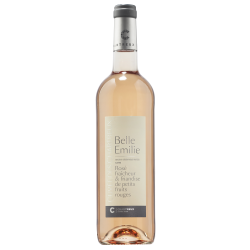Photographie d'une bouteille de vin rosé Cellier Chartreux Belle Emilie 2022 Igp Gard Rose 75cl Crd