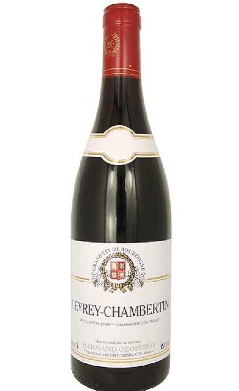 Photographie d'une bouteille de vin rouge Harmand Gevrey Chambertin 2021 Rge 75cl Crd