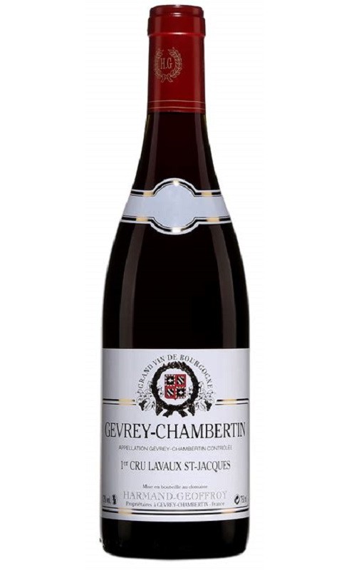 Photographie d'une bouteille de vin rouge Harmand Lavaux St Jacques 2021 Gevrey Rge 75cl Crd