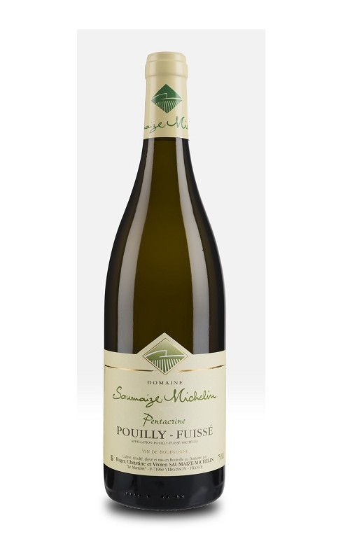 Photographie d'une bouteille de vin blanc Saumaize-Michelin Pentacrine 2022 Pouilly Blc 75cl Crd