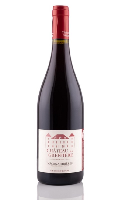 Photographie d'une bouteille de vin rouge Cht Greffiere Macon Serrieres 2021 Macon Rge 75cl Crd