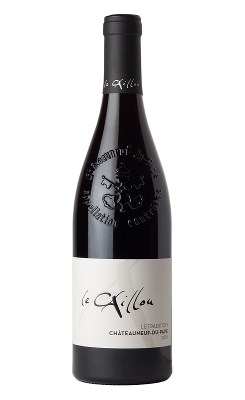 Photographie d'une bouteille de vin rouge Clos Du Caillou Tradition 2022 Chtneuf Rge 75cl Crd