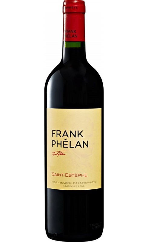Photographie d'une bouteille de vin rouge Cht Franck Phelan 2018 St-Estephe Rge 75 Cl Crd