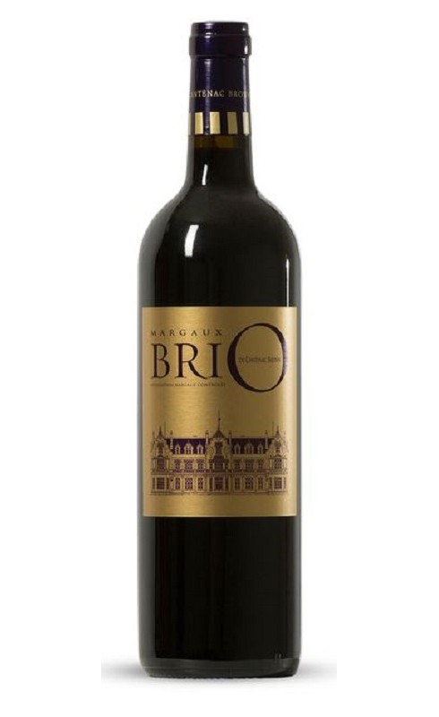 Photographie d'une bouteille de vin rouge Cht Brio De Cantenac Brown 2018 Margaux Rge 75 Cl Crd