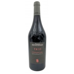 Photographie d'une bouteille de vin rouge Berthet-Bondet Trio Rouge 2021 Cdjura Rge Bio 75cl Crd