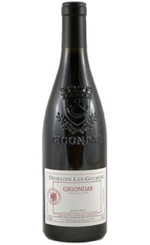 Photographie d'une bouteille de vin rouge Goubert Gigondas 2020 Rge 75cl Crd