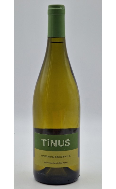 Photographie d'une bouteille de vin blanc Guffens Tinus Marsanne Roussanne 2021 Vdf Blc 75cl Crd