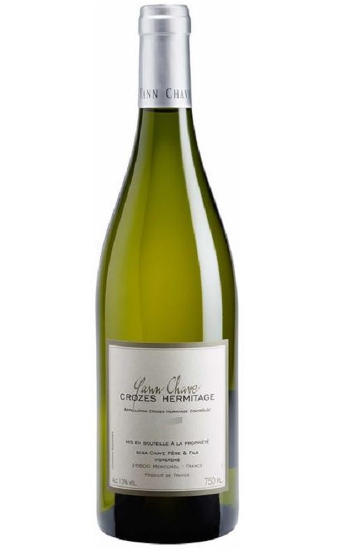 Photographie d'une bouteille de vin blanc Chave Crozes-Hermitage 2022 Blc Bio 75cl Crd