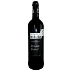 Photographie d'une bouteille de vin rouge Delay Secret De Vincent 2020 Ventoux Rge 75cl Crd