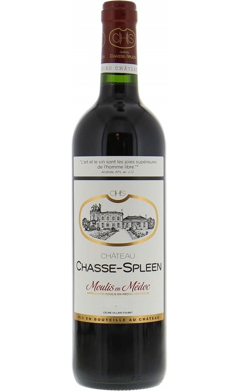 Photographie d'une bouteille de vin rouge Cht Chasse-Spleen Cb12 2021 Moulis Rge 75cl Crd