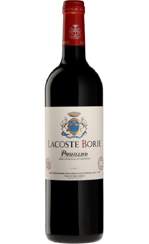 Photographie d'une bouteille de vin rouge Lacoste Borie 2021 Pauillac Rge 75cl Crd