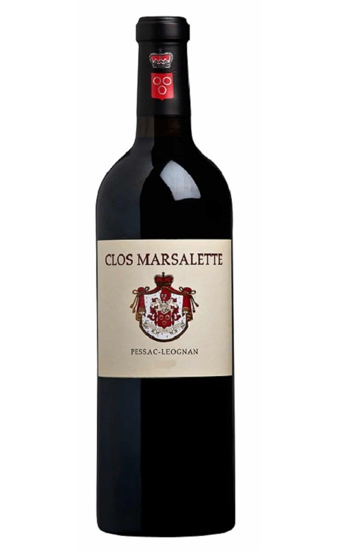 Photographie d'une bouteille de vin rouge Clos Marsalette 2021 Pessac Leognan Rge 75cl Crd