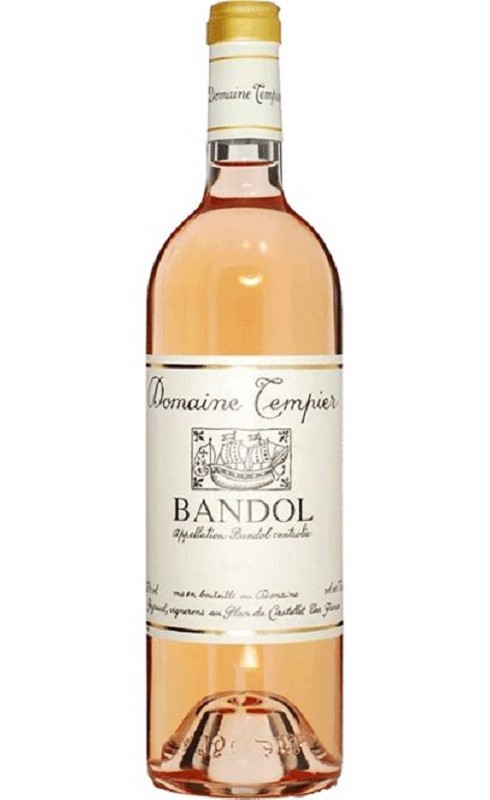 Photographie d'une bouteille de vin rosé Tempier Cuvee Classique 2022 Bandol Rose 75cl Crd