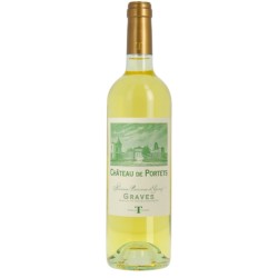 Photographie d'une bouteille de vin blanc Hts De Palette Les Portets 2021 Graves Blc 75cl Crd