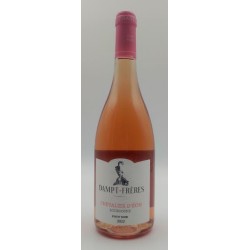 Photographie d'une bouteille de vin rosé Dampt Chevalier D Eon 2022 Bgne Rose 75cl Crd