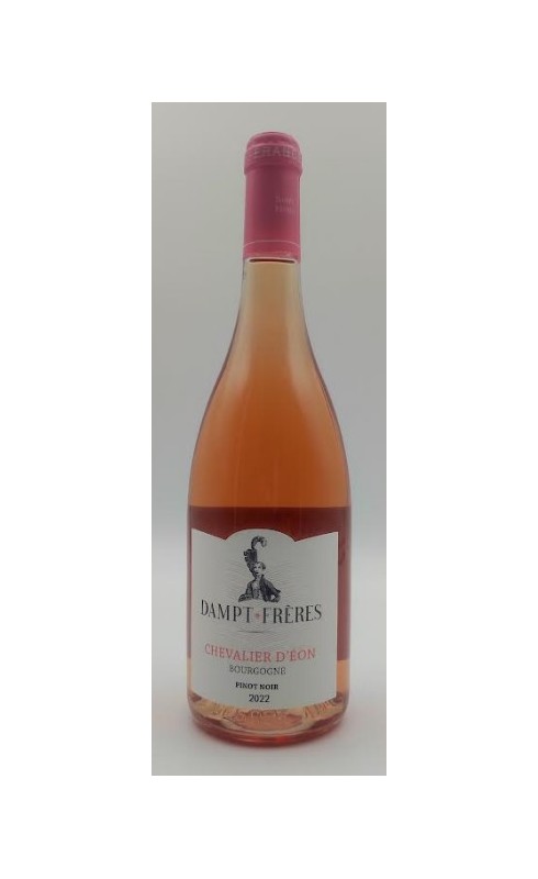 Photographie d'une bouteille de vin rosé Dampt Chevalier D Eon 2022 Bgne Rose 75cl Crd