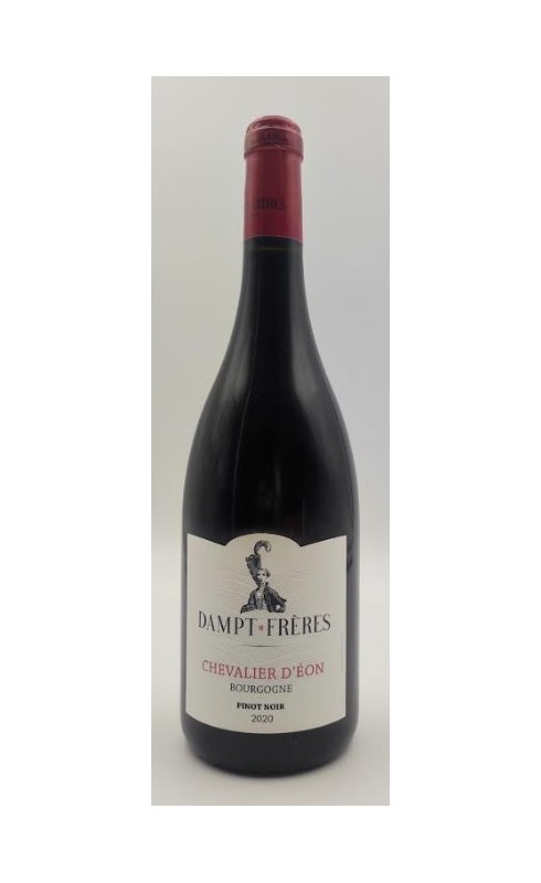 Photographie d'une bouteille de vin rouge Dampt Chevalier D Eon 2020 Bgne Rge 75cl Crd