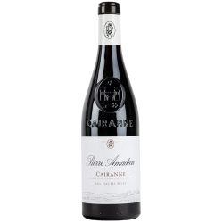 Photographie d'une bouteille de vin rouge Amadieu Les Hautes Rives 2020 Cairanne Rge 75 Cl Crd