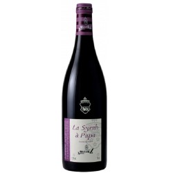 Photographie d'une bouteille de vin rouge Montez La Syrah A Papa 2021 Igp Col Rho Rge 75cl Crd