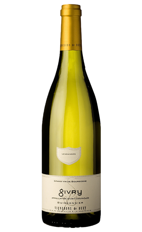 Photographie d'une bouteille de vin blanc Buxy Givry Buissonnier 2020 Blc 75cl Crd