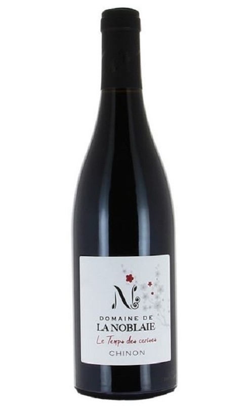 Photographie d'une bouteille de vin rouge La Noblaie Le Temps Des Cerises 2022 Chinon Rge 75cl Crd