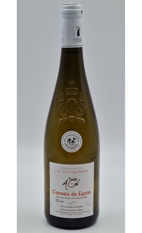 Photographie d'une bouteille de vin blanc Ducquerie Coteaux Du Layon 2022 Blc Mx 75cl Crd