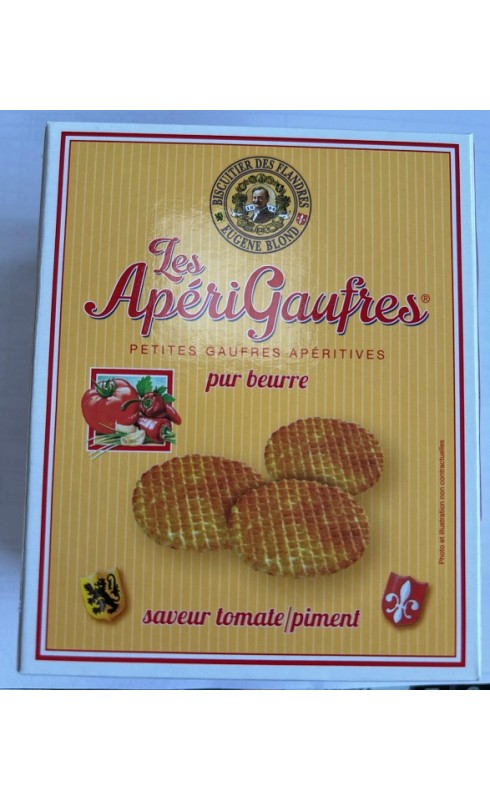 Photographie d'un produit d'épicerie Maison Chuques Aperigaufres Tomate Piment E Blond Etui 85g