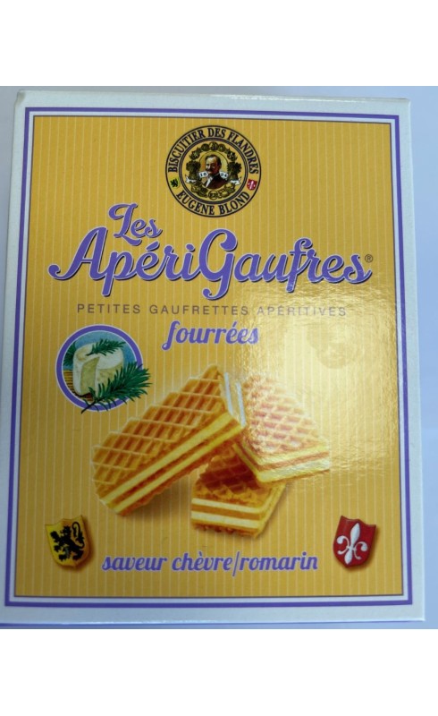 Photographie d'un produit d'épicerie Maison Chuques Aperigaufres Chevre Romarin E Blond Etui 75g