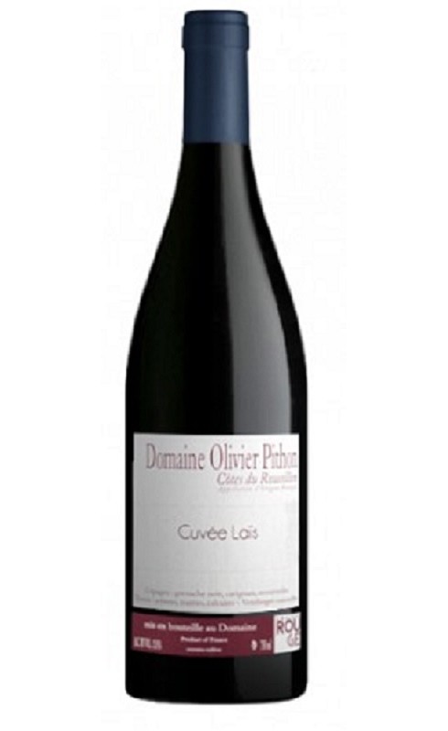 Photographie d'une bouteille de vin rouge Pithon Lais 2021 Cdroussi Rge Bio 75 Cl Crd